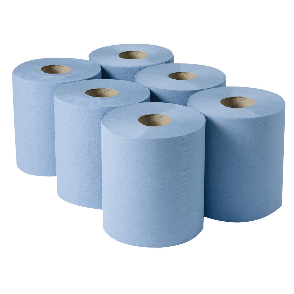 BLUE CENTREFEED 6 ROLLS X 144M (3PLY)